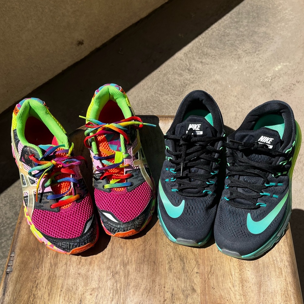 Two Women’s NIKE & ASICS Shoes As Good As New